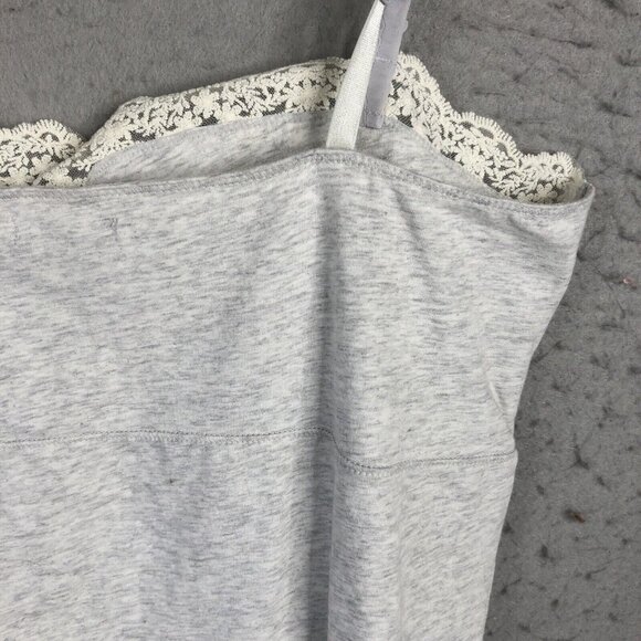 Y2K American Eagle Outfitter Cami Top Womens XL Gray Heather Babydoll Lace Trim - Picture 10 of 16